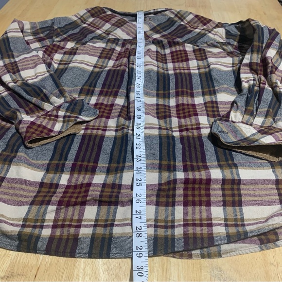 Legendary Whitetails Flannel Button Up Large Tall‎ L Brown Plaid Men's B-38 - Picture 7 of 9